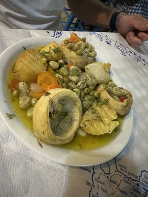 Artichoke main dish  at The Cellar Tavern in Crete