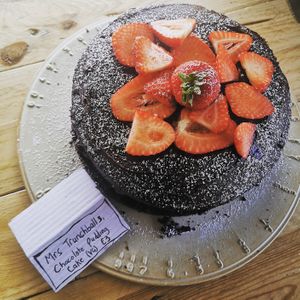 Mrs Trunchbull's Vegan Chocolate Cake at Ellies Soul Kitchen in Helston