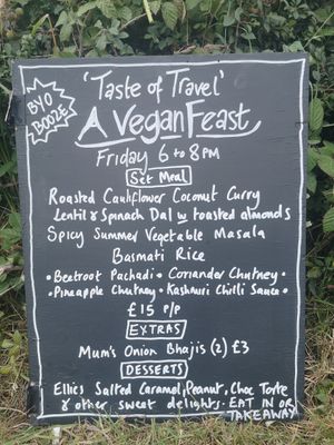 On Fri 20th August we are holding a vegan night at Ellies Soul Kitchen in Helston