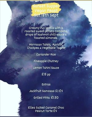 Vegan Feast Sat 18th September at Ellies Soul Kitchen in Helston