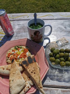 Hummus at Ellies Soul Kitchen in Helston