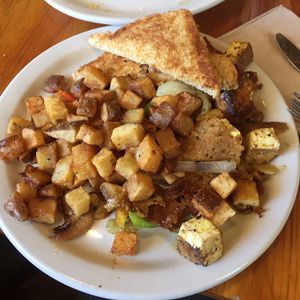 Denver Scramble with Tofu at Cafe Gertrude in Portland