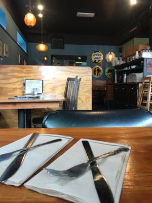 Interiorshot of the cafe at Cafe Gertrude in Portland