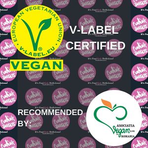 Vegan V-Label certified and Recommended by The Romanian Vegan Association at FunKink Burgers in Bucharest