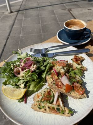 Hummus Tartine. Absolutely delicious! at Florence Specialty Coffee in Luxembourg City