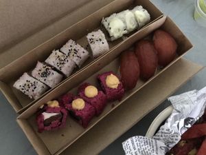 The rolls stones at Sushi & Roll in Madrid