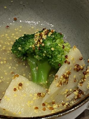 Mustard veggies   at Vegetable Dining Sakai in Odawara