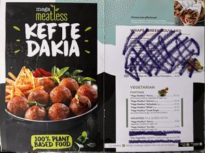 Vegan menu   at Ta Kroupia in Leros