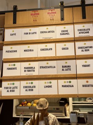 green pellet for vegan (5 flavors)  at Gelateria Gentile  in Bari