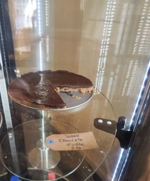 Vegan chocolate fudge at KK's in Maastricht
