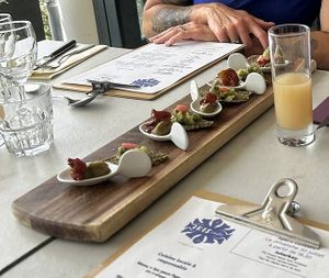 Vegan ‘amuse bouche’ made especially   at Iris Café in Bardigues