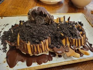 Cookies no cream waffles (vegan) at Indulge in Pinner