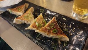 Gyoza with smoked tofu! at weare50 in Zagreb