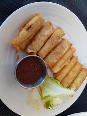 Vegetable spring rolls at JT Ryokucha in Altea