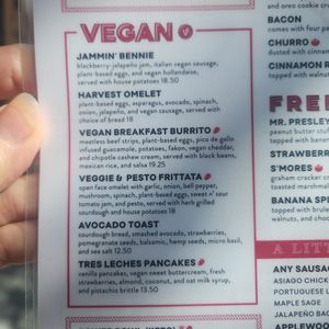 Very clear on the main menu! at Breakfast Republic in West Hollywood