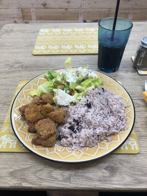 Chicken and rice, potato salad   at Leah's Place  in Wolverhampton