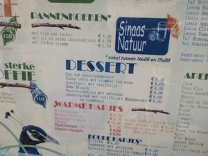 Menu at De Blauwe Schuit in Leuven