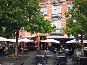 Outside at De Blauwe Schuit in Leuven