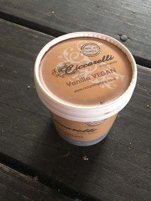 Vegan vanilla tub at Street food North East - Ice Garden in Alnwick