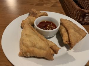 Vegan samosa at Kashmir in Brasov