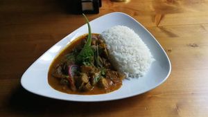 Okra curry at Kashmir in Brasov