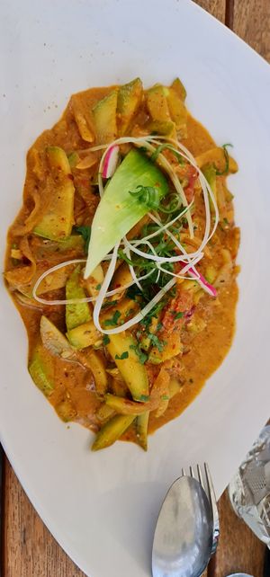 Zucchini korma at Kashmir in Brasov