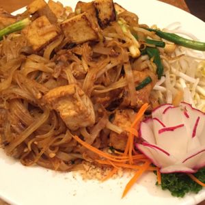 pad thai with tofu at Thai Essence in West Lafayette