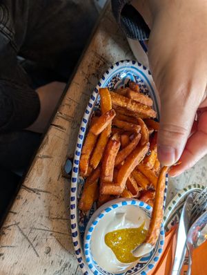 Sweet potato fries at FLFL Haarlem in Haarlem