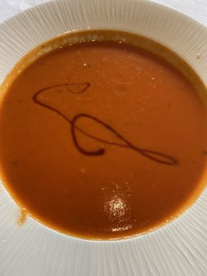 Tomato cream soup  at Prato in Brasov