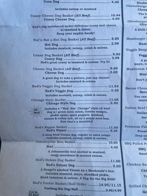 Veggie dog options  at Red's Root Beer in Paw Paw