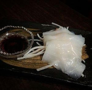 ";squid"; sashimi  at Aju in Osaka