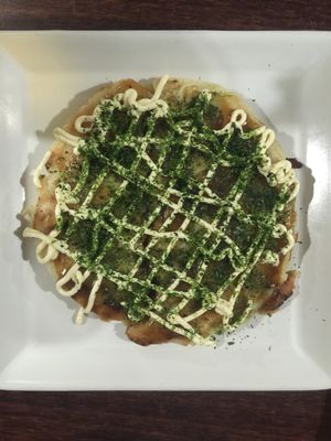 Okonomiyaki  at Aju in Osaka