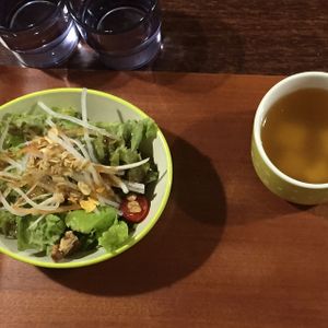 salad + miso at Aju in Osaka