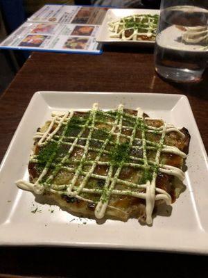 Okonomiyaki at Aju in Osaka
