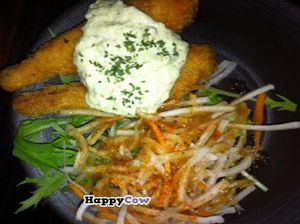 Vegan shrimp fries, really, its NOT shrimp but taste like it!!! at Aju in Osaka