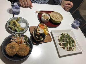 Food for four - every single piece was delicious at Aju in Osaka