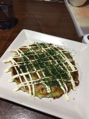 Okonomiyaki at Aju in Osaka