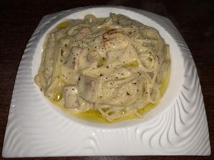 Carbonara was incredible at Aju in Osaka