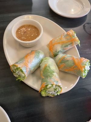 Fresh veggie spring rolls  at Siam Square in Indianapolis