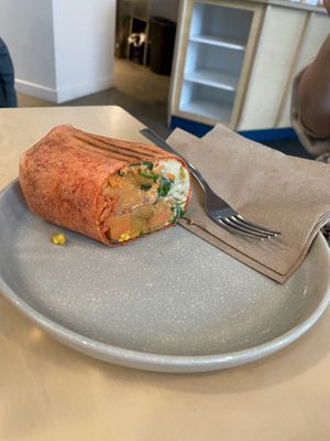 Falafel wrap  at Le Philtre Café in Quebec