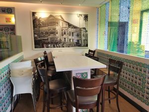 Dining area at The Social Kitchen - YMCA in Central Singapore