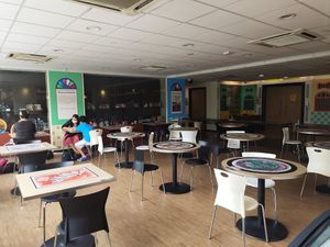 Dining area at The Social Kitchen - YMCA in Central Singapore