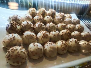 White chocolate balls at The Social Kitchen - YMCA in Central Singapore