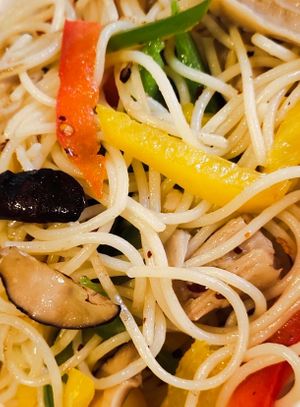 NoChicken aglio olio at The Social Kitchen - YMCA in Central Singapore