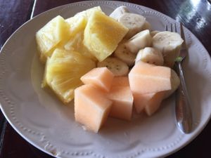 Fruit salad, 50 baht at Mut Mee Restaurant in Nong Khai