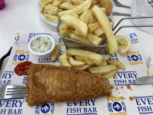Vish and chips   at Every Fish Bar in Harrow