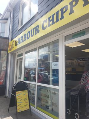 Outside at The Harbour Chippy in Newquay