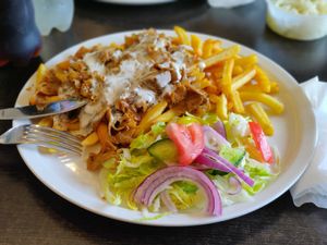 Vegan kebab at Järnvägskiosken Pizzeria in Mora