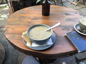 Lentil soup   at Drunken Coffee in Cesky Krumlov