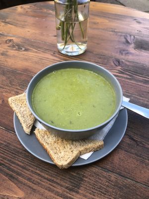 Broccoli cream  at Drunken Coffee in Cesky Krumlov